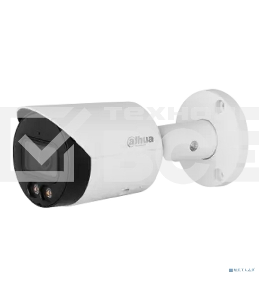 Уличная цилиндрическая IP-видеокамера DAHUA DH-IPC-HFW2249SP-S-LED-0280B Full-color с ИИ 2Мп, 1/2.8” CMOS, объектив 2.8мм, видеоаналитика, LED до 30м, IP67, корпус: металл