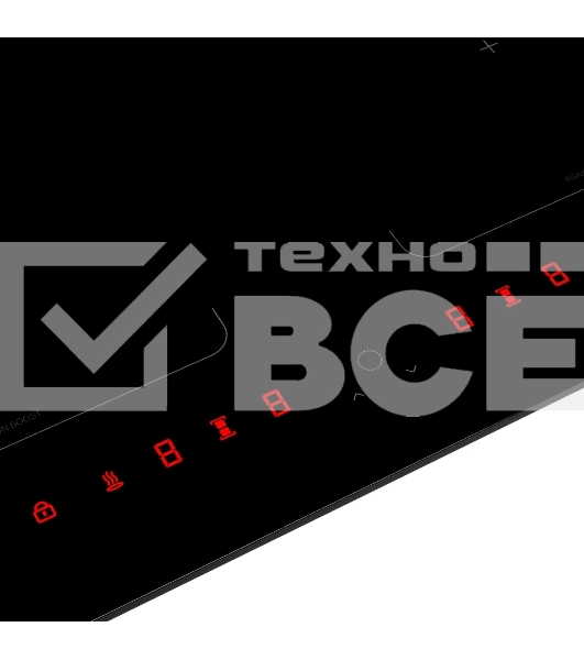 Варочная поверхность Kuppersberg ICI 628, индукция, High-Tech, inverter, 9 уровней мощности, бустер, Stop and Go, Flexi-zone, автоматическое отключение, таймер, авто программы, индикатор остаточного тепла, сенсорное/magnet pad управление, цвет черный
