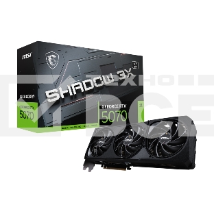 Видеокарта MSI PCI-E RTX 5070 12G SHADOW 3X OC NVIDIA GeForce RTX 5070 12Gb 192bit GDDR7 2542/28000 HDMIx1 DPx3 HDCP Ret