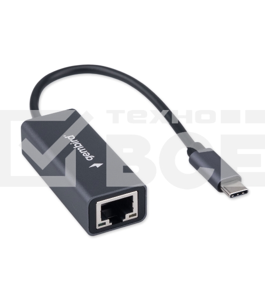 Сетевой адаптер Ethernet Gembird NIC-U12, Type-C USB 3.0 - 2.5 Gigabit Ethernet adapter, алюминий, RTL8156B