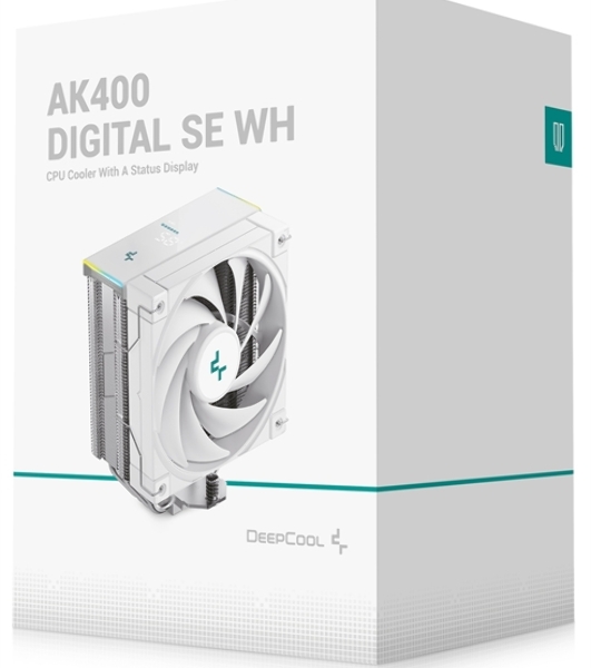 Устройство охлаждения(кулер) Deepcool AK400 Digital SE Wh ARGb Soc-AM5/AM4/1200/1700/1851 белый 4-pin 19-28dB Al+Cu LCD 220W 812gr Ret (R-AK400-WHADMN-GJD)