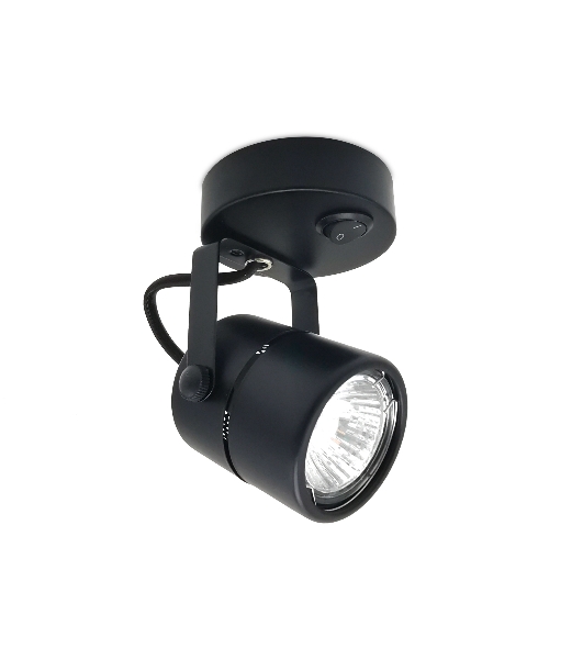 Накладной поворотный светильник Ambrella light TA102 BK черный GU10 D80*130*D60