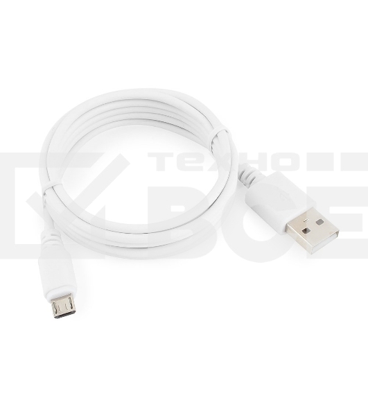 Кабель USB 2.0 Pro Cablexpert CC-mUSB2-AMBM-6W, AM/microBM 5P, 1.8м, экран, белый, пакет