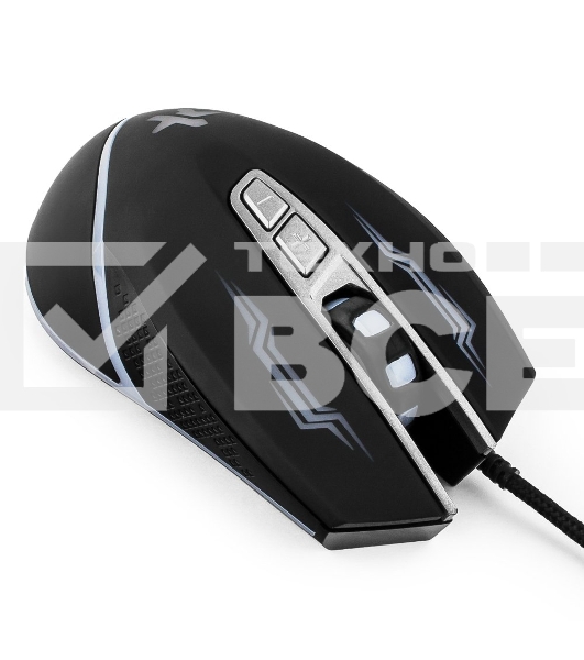 Мышь проводная Гарнизон GM-730G черный, 3200 dpi, USB, кнопки - 7