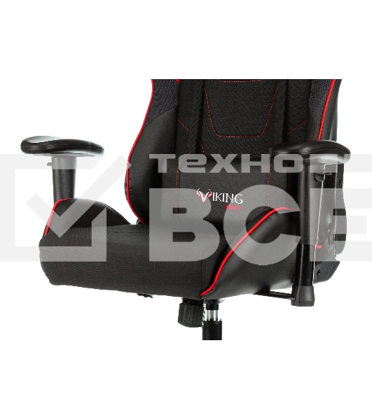 Кресло игровое Бюрократ VIKING 4 AERO RED две подушки черный/красный искусст.кожа/ткань