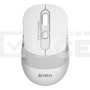 Мышь беспроводная A4Tech Fstyler FG10S белый/серый, 2000 dpi, радиоканал, USB, кнопки - 4