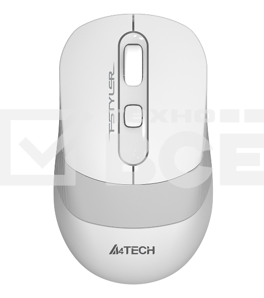 Мышь беспроводная A4Tech Fstyler FG10S белый/серый, 2000 dpi, радиоканал, USB, кнопки - 4