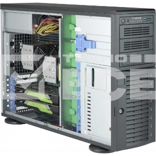 Корпус компьютерный SuperMicro Black 4U Tower SC743AC SQ with SAS3, USB3, 1200W PWS,RoH