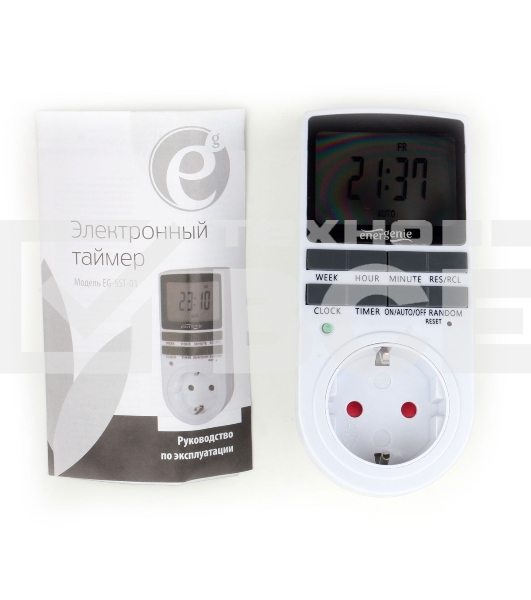 Таймер электрический Energenie EG-SST-01, LCD-дисплей 2,3″, белый