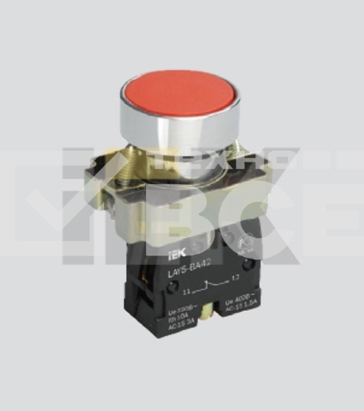 Кнопка управления LAY5-BA51 без подсветки желтая 1з BBT60-BA-K05 IEK