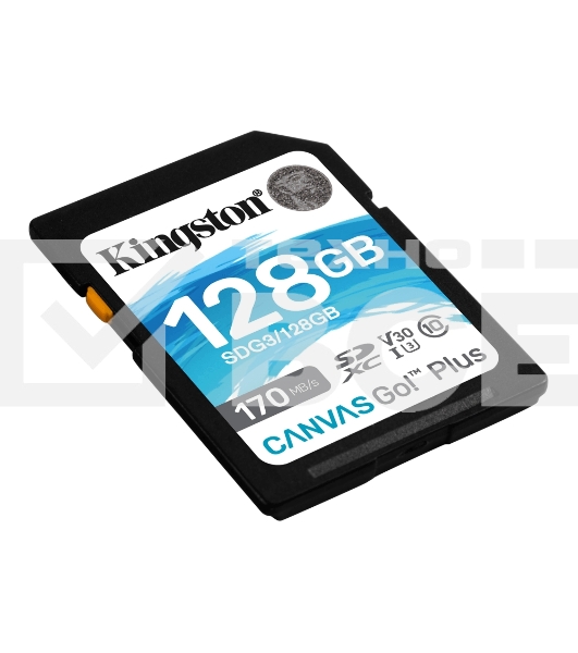 Карта памяти Kingston 128GB SDXC Canvas Go Plus 170R C10 UHS-I U3 V30 EAN: 740617301458