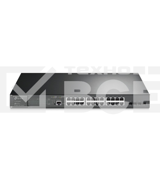 Коммутатор JetStream 28-port Gigabit L2+ Managed Switch with 24-port PoE+, PoE budget up to 384W, support SDN