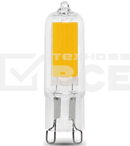 Лампа светодиодная Gauss G9 3.5Вт цок.:G9 капсул. 220B 4100K св.свеч.бел.нейт. (упак.:10шт) (107809203)