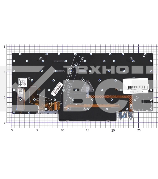 Клавиатура для ноутбука Lenovo ThinkPad X1 Yoga Gen 7 черная с подсветкой
