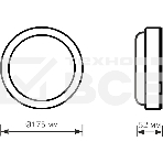 Светильник ЖКХ Elementary круг 20W 1680lm 6500K 160-260V IP65 D175*52мм белый LED, фото2