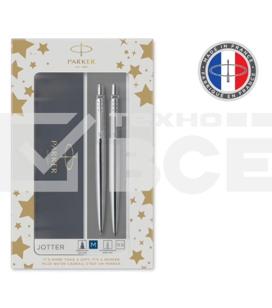 Набор ручек Parker Jotter Core KB61 (CW2093256) Stainless Steel CT подар.кор. ручка шариковая/карандаш механический 0.5