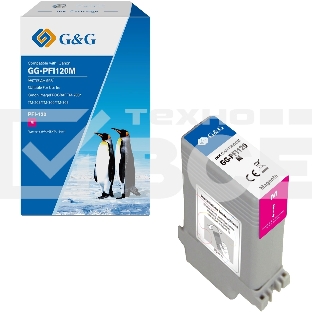 Картридж струйный G&G GG-PFI120M пурпурный (130мл) для Canon imagePROGRAF TM-200/205/300/305/250