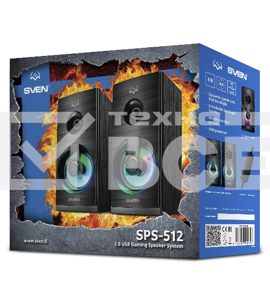 Колонки SVEN SPS-512 2.0 чёрные