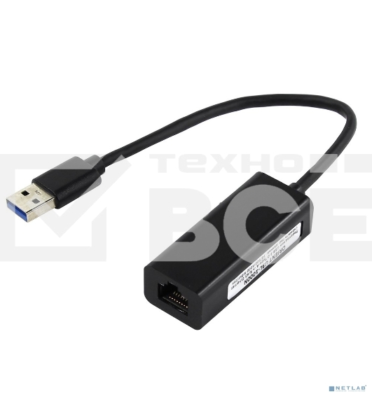 Адаптер сетевой ORIENT U3L-1000N, USB 3.0 Gigabit Ethernet Adapter, RTL8153 chipset, 10/100/1000 Мбит/с, поддержка Win10, Linux, MAC OS