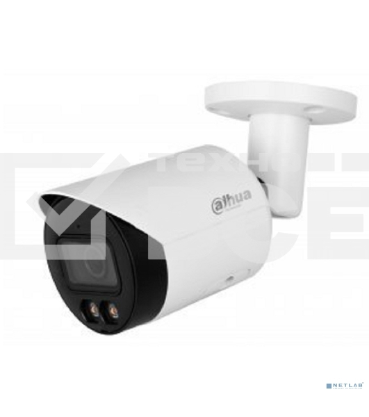 Уличная цилиндрическая IP-видеокамера DAHUA DH-IPC-HFW2249SP-S-LED-0280B Full-color с ИИ 2Мп, 1/2.8” CMOS, объектив 2.8мм, видеоаналитика, LED до 30м, IP67, корпус: металл