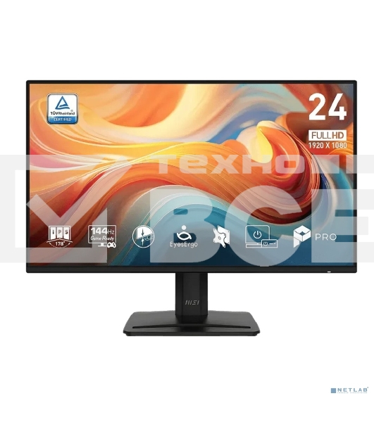 Монитор MSI 23.8' Pro MP242 E14A черный IPS LED 16:9 HDMI M/M матовая 1500:1 300cd 178гр/178гр 1920x1080 144Hz VGA DP FHD 3.1кг
