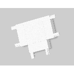 Коннектор для накладного шинопровода 46*36*6 GV1118 WH белый T-образный, фото3