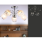 Светильник Ambrella light TR3188/5 CH/CL/FR хром/прозрачный/белый матовый E27/5 max 40W D600*285, фото6