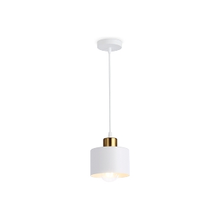 Светильник Ambrella light TR8112 WH/BS белый/латунь E27 max 40W D120*940
