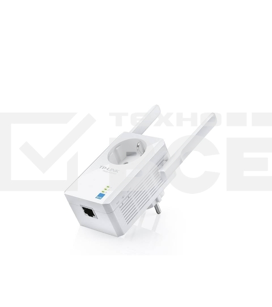 Сетевой адаптер TP-Link SOHO TL-WA860RE 300Mbps Wireless N Wall Plugged Range Extender with AC Passthrough, QCA(Atheros), 2T2R, 2.4GHz, 802.11b/g/n, 1 10/100Mbps LAN port, Range Extender button, Range Extender mode, suppo поставляется без кабеля RJ-45