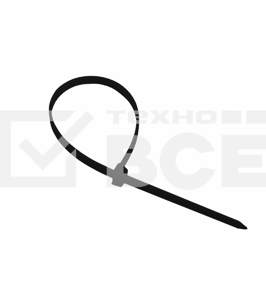 Хомут-стяжка кабельная нейлоновая Rexant 200 x4,8 мм, черная, упаковка 100 шт.