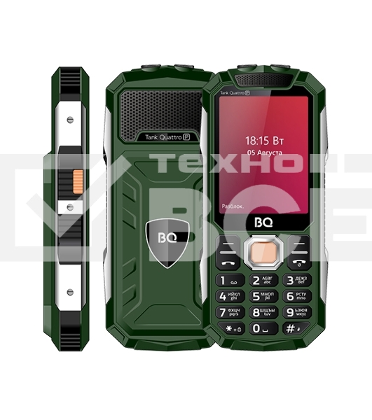 Мобильный телефон BQ 2817 Tank Quattro Power зеленый