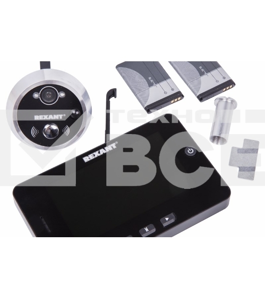 Видеоглазок дверной REXANT, с функцией записи видео/фото по движению, ночной режим работы