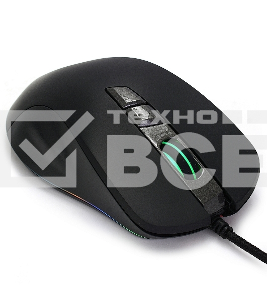 Мышь проводная Crown CMGM-903 черный, 7000 dpi, USB, кнопки - 7