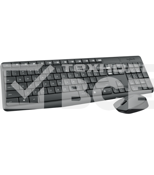 Клавиатура + мышь Logitech MK235 клав:черный мышь:черный USB беспроводная