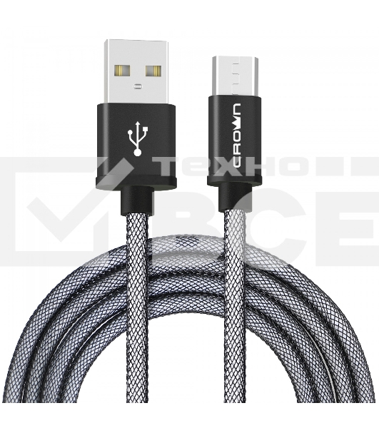 Кабель Crown USB - microUSB CMCU-3072M черный