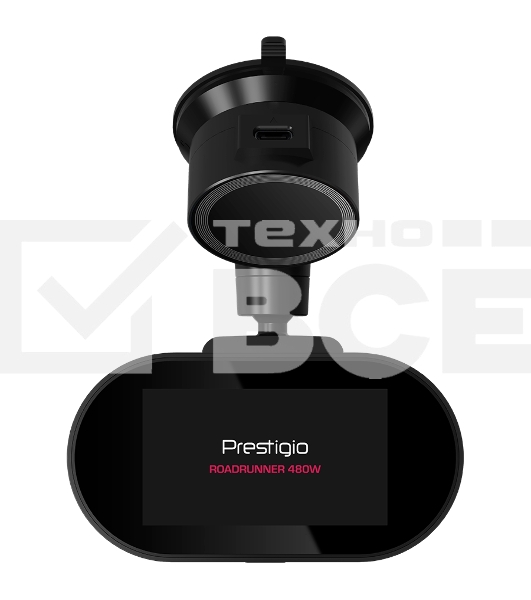 Видеорегистратор Prestigio RoadRunner 480W, 3.0'' IPS (854x480) touch screen display, UHD 4K 3840x2160@30fps, Mstar SSC8629Q, 8 MP CMOS Sony Starvis IMX415 image sensor, 8 MP camera, 140° Viewing Angle, Wi-Fi, USB Type-C, Supercapacitor, Night Vision, Motion Detection, G-sensor, Cyclic Recording, color/черный, front part/glass, back part/plastic