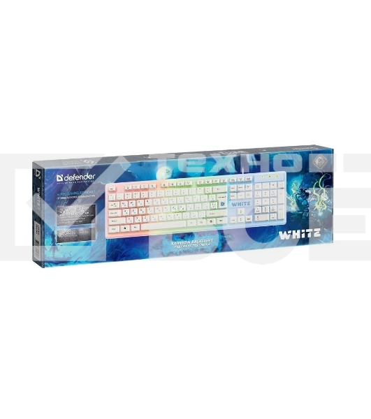 Клавиатура Defender White GK-172  проводная, USB, белый