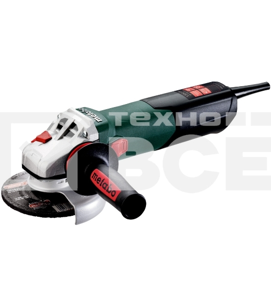 Шлифмашина угловая Metabo WEV 15-125 Quick 600468000 1550вт, 125 мм, 3.5Нм, 11000 об/мин, вес 2.5 кг