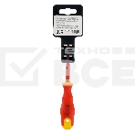 Отвертка диэлектрическая Сибртех PH0 х 75 мм, до 1000 В, двухкомпонентная рукоятка, фото 1