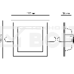 Светильник Glass кв 12W 900lm 3000K 220-240V IP20 монт Ø118х118 160*160*30 с дек стек LED, фото 1