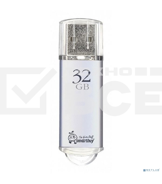 Флеш диск USB 2.0 32GB Smartbuy V-Cut Silver