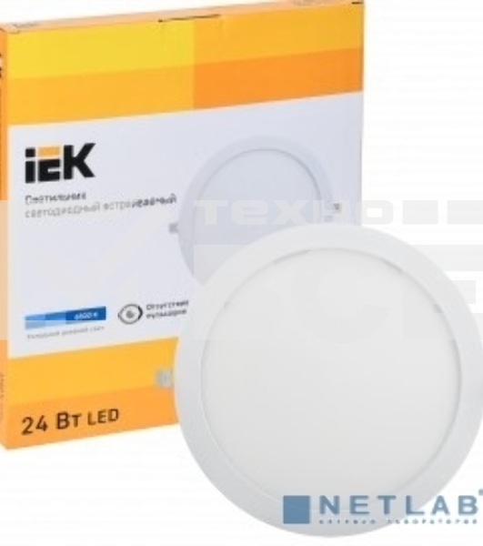 Светильник LED ДВО 1610 24Вт 6500К IP20 круг белый ИЭК LDVO0-1610-1-24-6500-K01