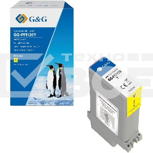 Картридж струйный G&G GG-PFI120Y желтый (130мл) для Canon imagePROGRAF TM-200/205/300/305/250