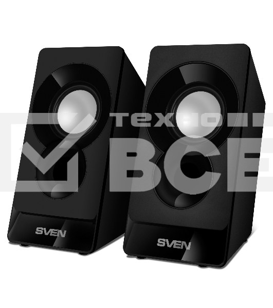 Колонки Sven 300 2.0 черный 6Вт