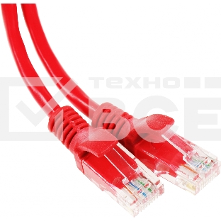Патч-корд Premier PP12-3M/R 1000Гбит/с UTP 4 пары cat.5E CCA molded 3м красный RJ-45 (m)-RJ-45 (m)