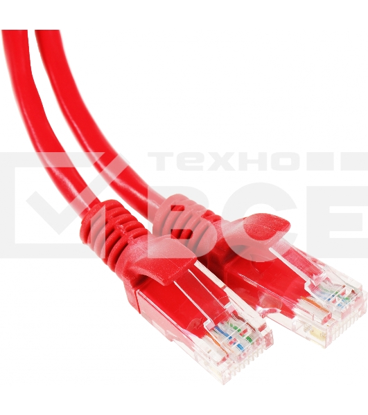 Патч-корд Premier PP12-3M/R 1000Гбит/с UTP 4 пары cat.5E CCA molded 3м красный RJ-45 (m)-RJ-45 (m)