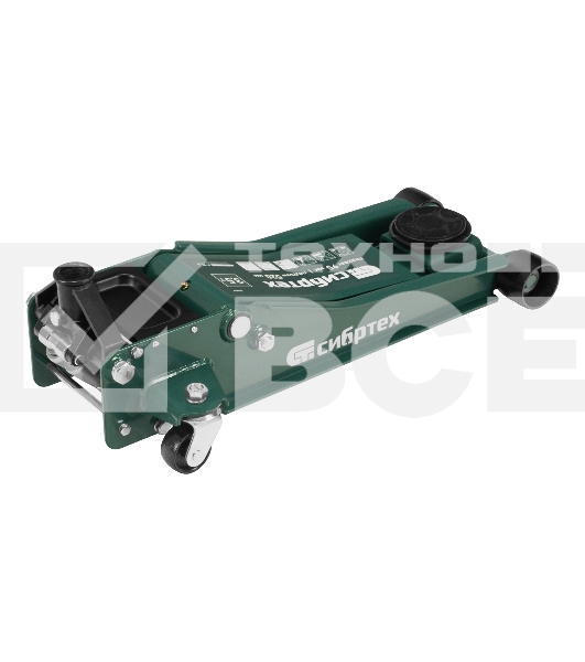 Домкрат гидравлический подкатной Сибртех, 3,5 т, 95-520 мм, быстрый подъем, низкий подхват, проф