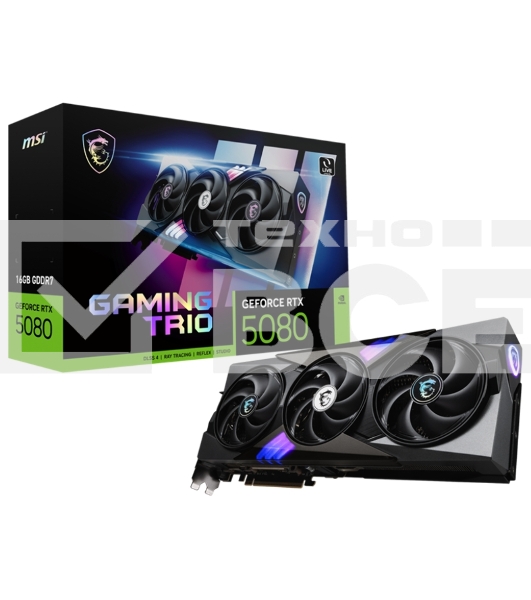 Видеокарта MSI NVIDIA GeForce RTX 5080 16Gb PCI-E 256bit GDDR7 2700/30000 HDMIx1 DPx3 HDCP Ret
