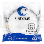 Шнур комм. Cabeus, Cat.5e, экр., F/UTP, RJ45/RJ45, PVC, AWG24, 2м, серый, фото 1