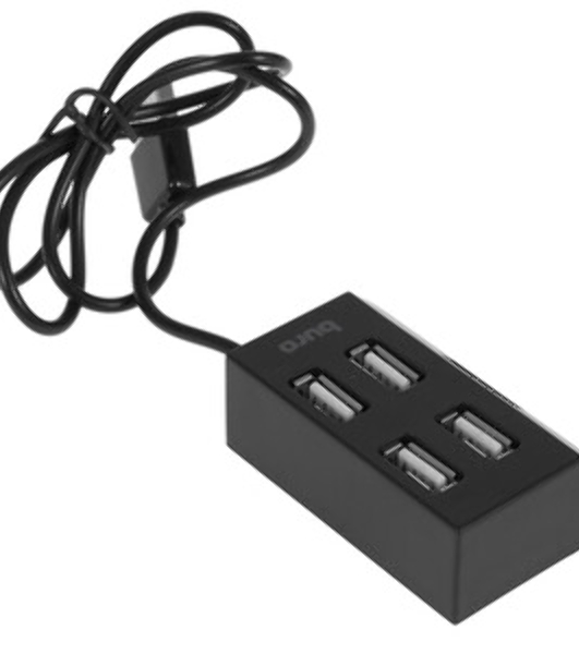 USB-концентратор Buro BU-HUB4-U2.0, USB 2.0, USB 4 порта, USB